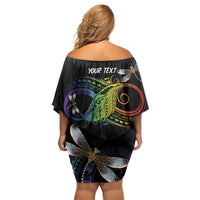 Personalised Polynesian Memorial Off Shoulder Short Dress Your Wings Were Ready But My Heart Was Not LT7 - Polynesian Pride