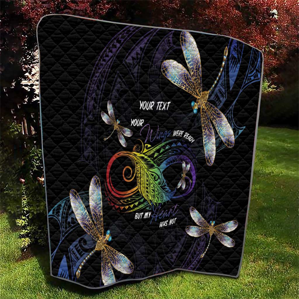 Personalised Polynesian Memorial Quilt Your Wings Were Ready But My Heart Was Not LT7 - Polynesian Pride