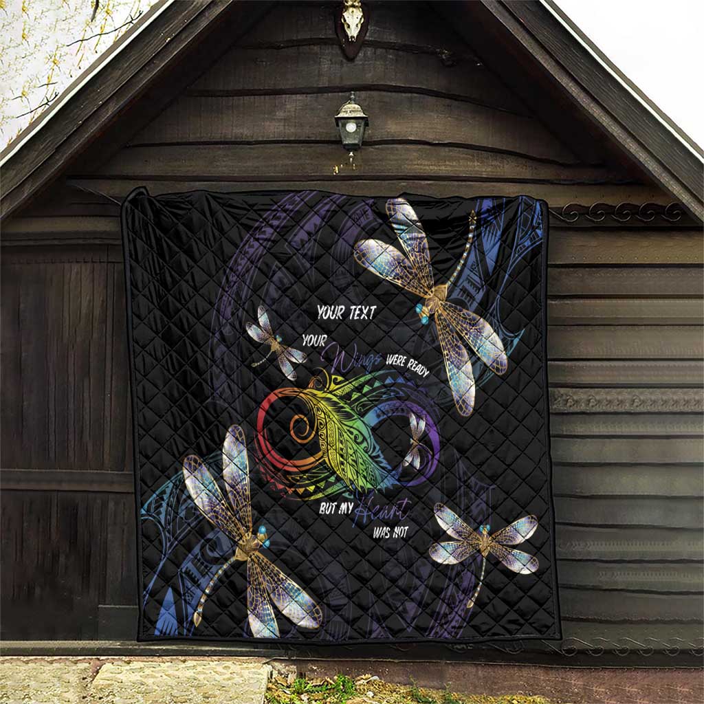 Personalised Polynesian Memorial Quilt Your Wings Were Ready But My Heart Was Not LT7 - Polynesian Pride