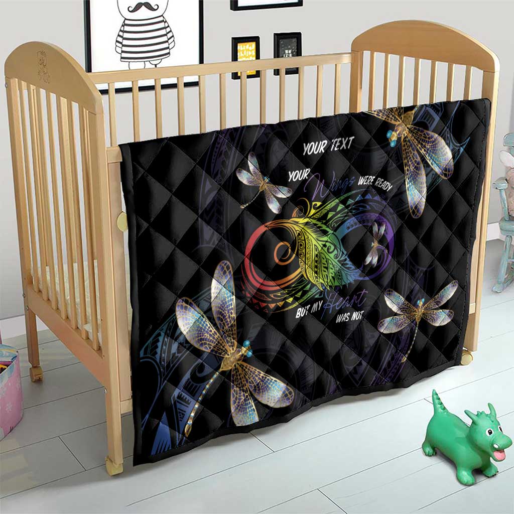 Personalised Polynesian Memorial Quilt Your Wings Were Ready But My Heart Was Not LT7 - Polynesian Pride