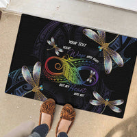 Personalised Polynesian Memorial Rubber Doormat Your Wings Were Ready But My Heart Was Not