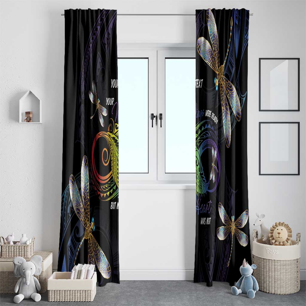 Personalised Polynesian Memorial Window Curtain Your Wings Were Ready But My Heart Was Not