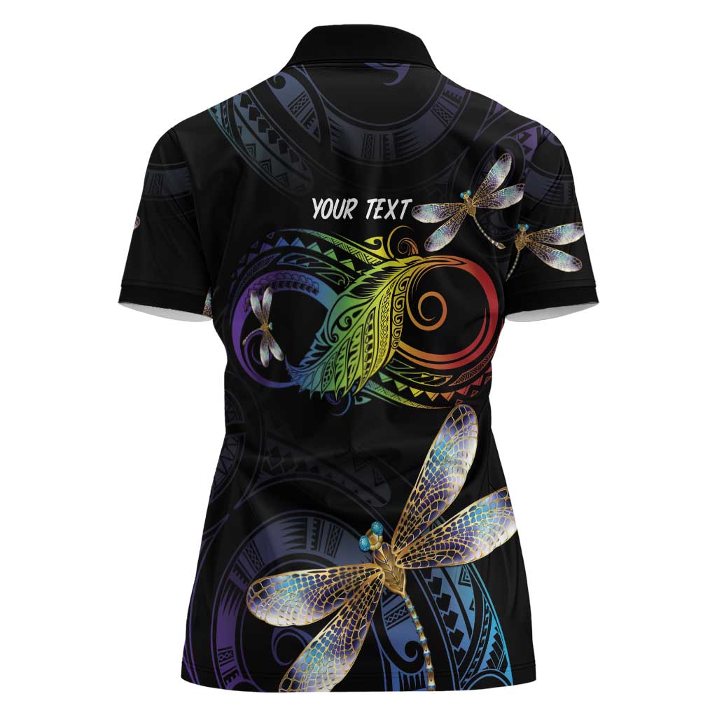 Personalised Polynesian Memorial Women Polo Shirt Your Wings Were Ready But My Heart Was Not