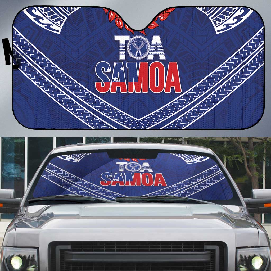 Toa Samoa Rugby Auto Sun Shade Ulafala Mix Nifo'oti - Polynesian Pride
