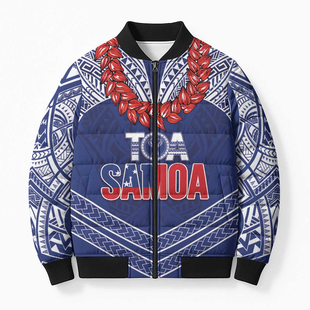 Toa Samoa Rugby Custom Bomber Puffer Jacket Ulafala Mix Nifo'oti - Polynesian Pride
