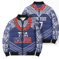 Toa Samoa Rugby Custom Bomber Puffer Jacket Ulafala Mix Nifo'oti - Polynesian Pride