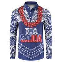 Toa Samoa Rugby Custom Button Sweatshirt Ulafala Mix Nifo'oti - Polynesian Pride