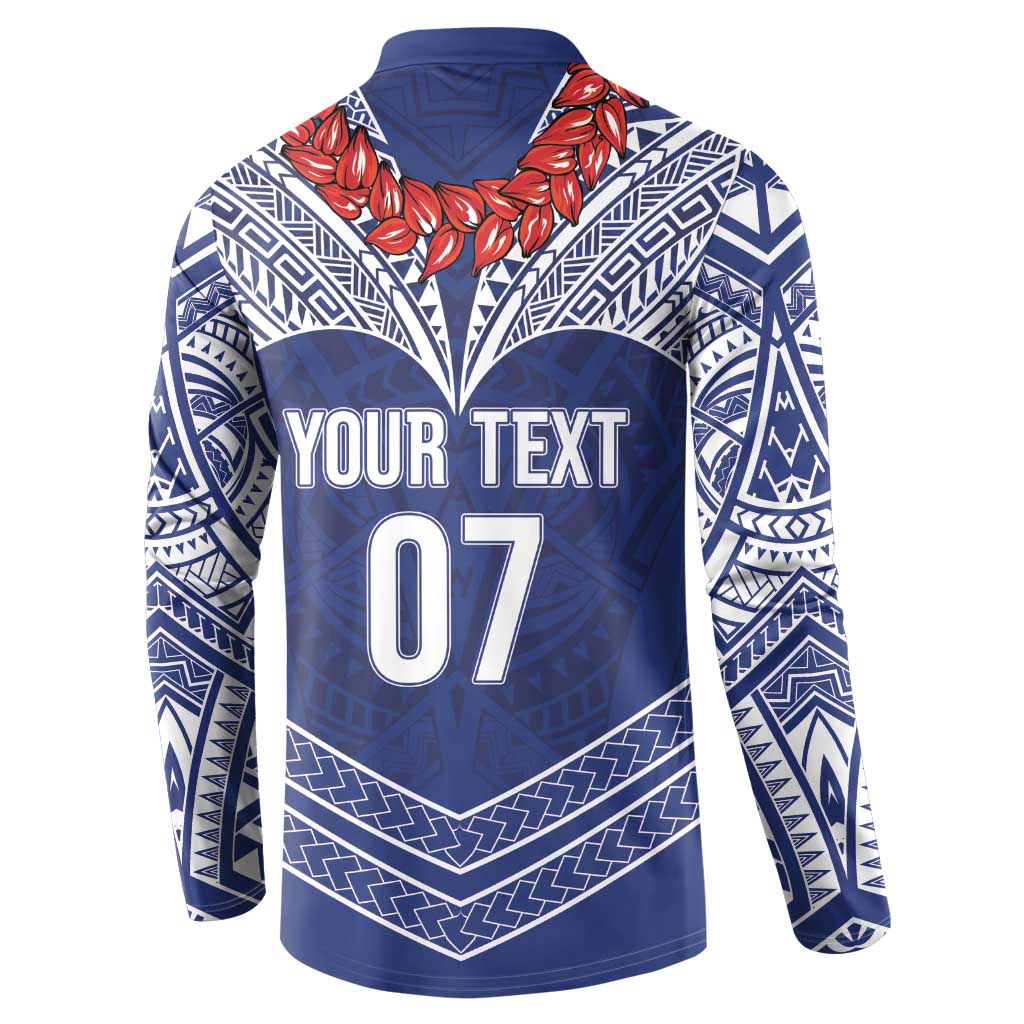 Toa Samoa Rugby Custom Button Sweatshirt Ulafala Mix Nifo'oti - Polynesian Pride