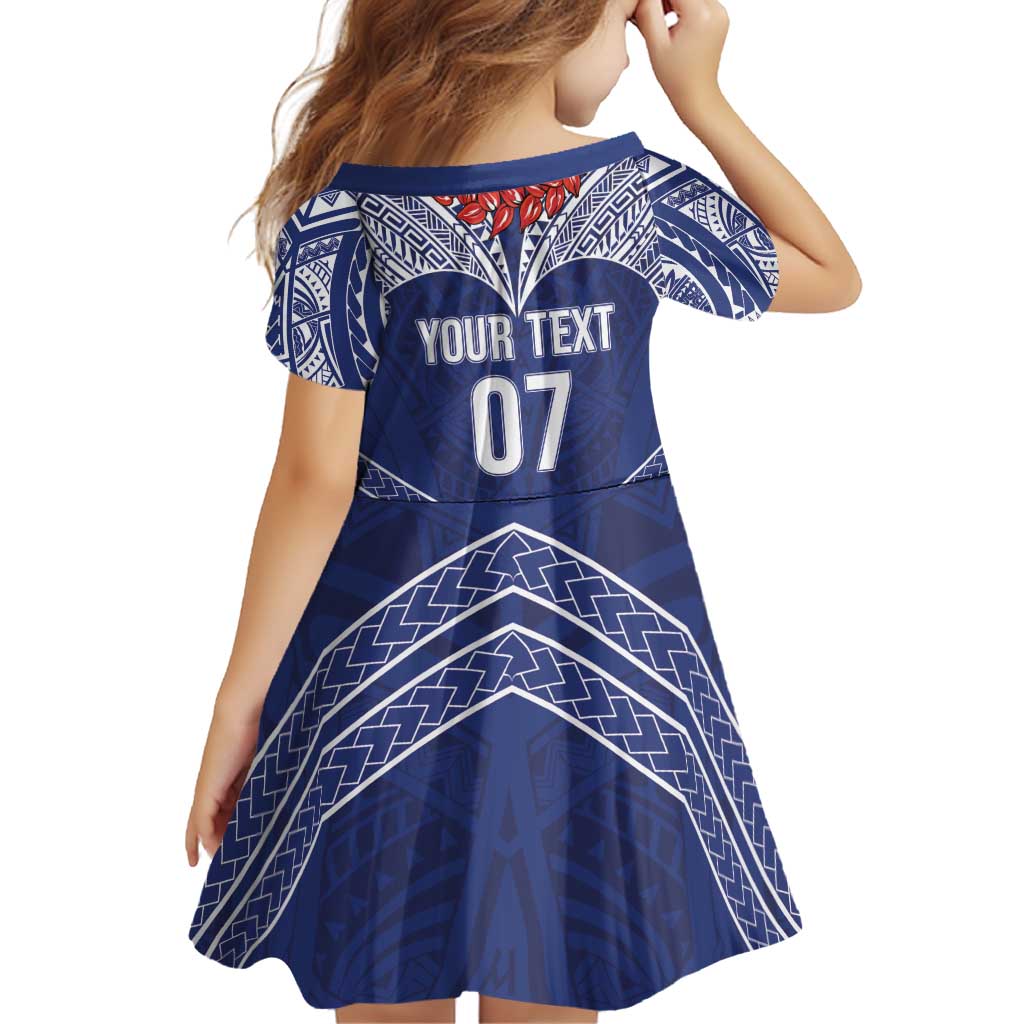 Toa Samoa Rugby Custom Family Matching Off Shoulder Short Dress and Hawaiian Shirt Ulafala Mix Nifo'oti - Polynesian Pride