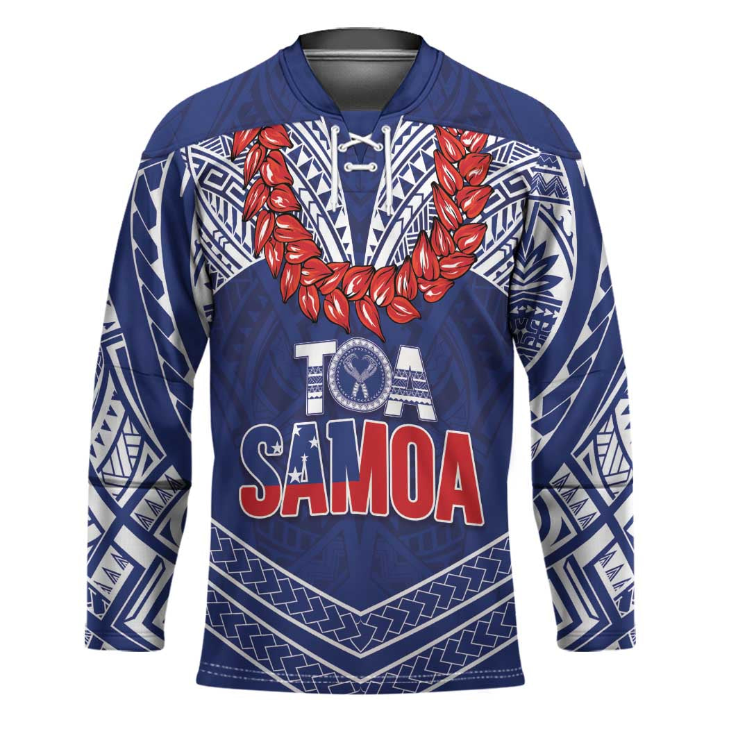 Toa Samoa Rugby Custom Hockey Jersey Ulafala Mix Nifo'oti - Polynesian Pride