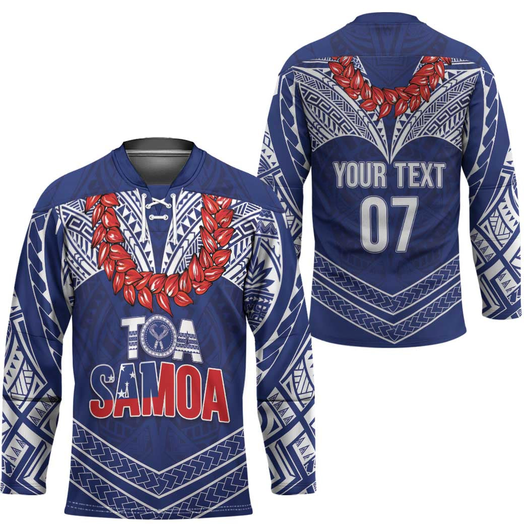 Toa Samoa Rugby Custom Hockey Jersey Ulafala Mix Nifo'oti - Polynesian Pride