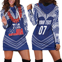 Toa Samoa Rugby Custom Hoodie Dress Ulafala Mix Nifo'oti - Polynesian Pride