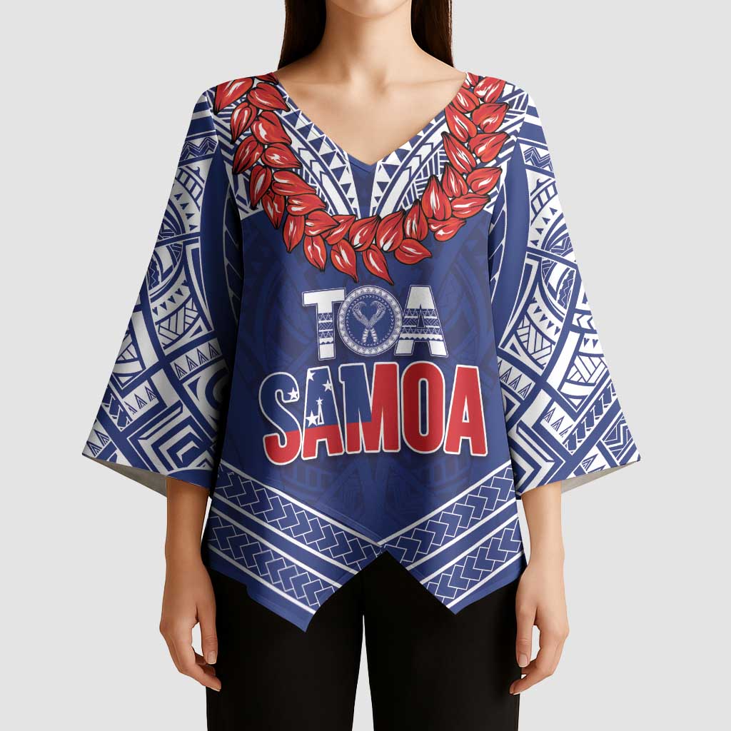 Toa Samoa Rugby Custom Kimono Sleeve Blouse Ulafala Mix Nifo'oti - Polynesian Pride