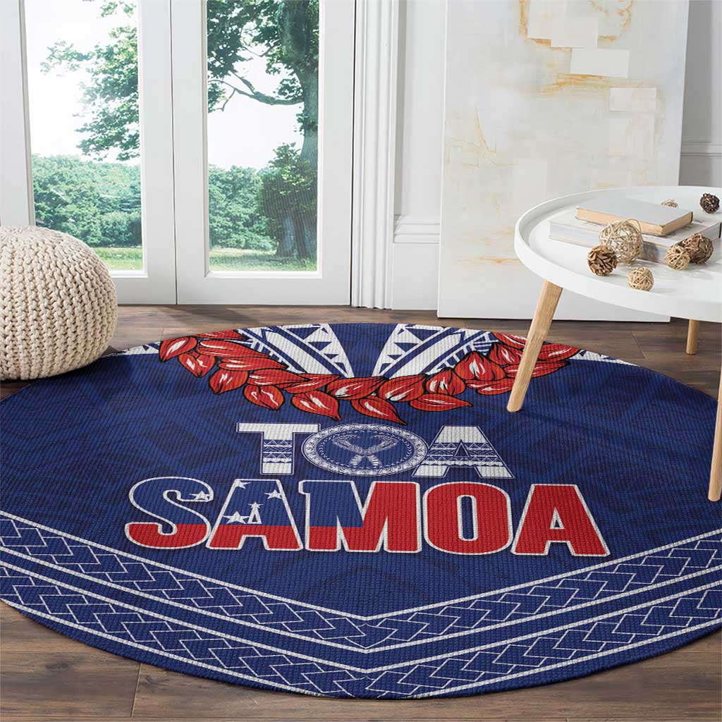 Toa Samoa Rugby Round Carpet Ulafala Mix Nifo'oti - Polynesian Pride