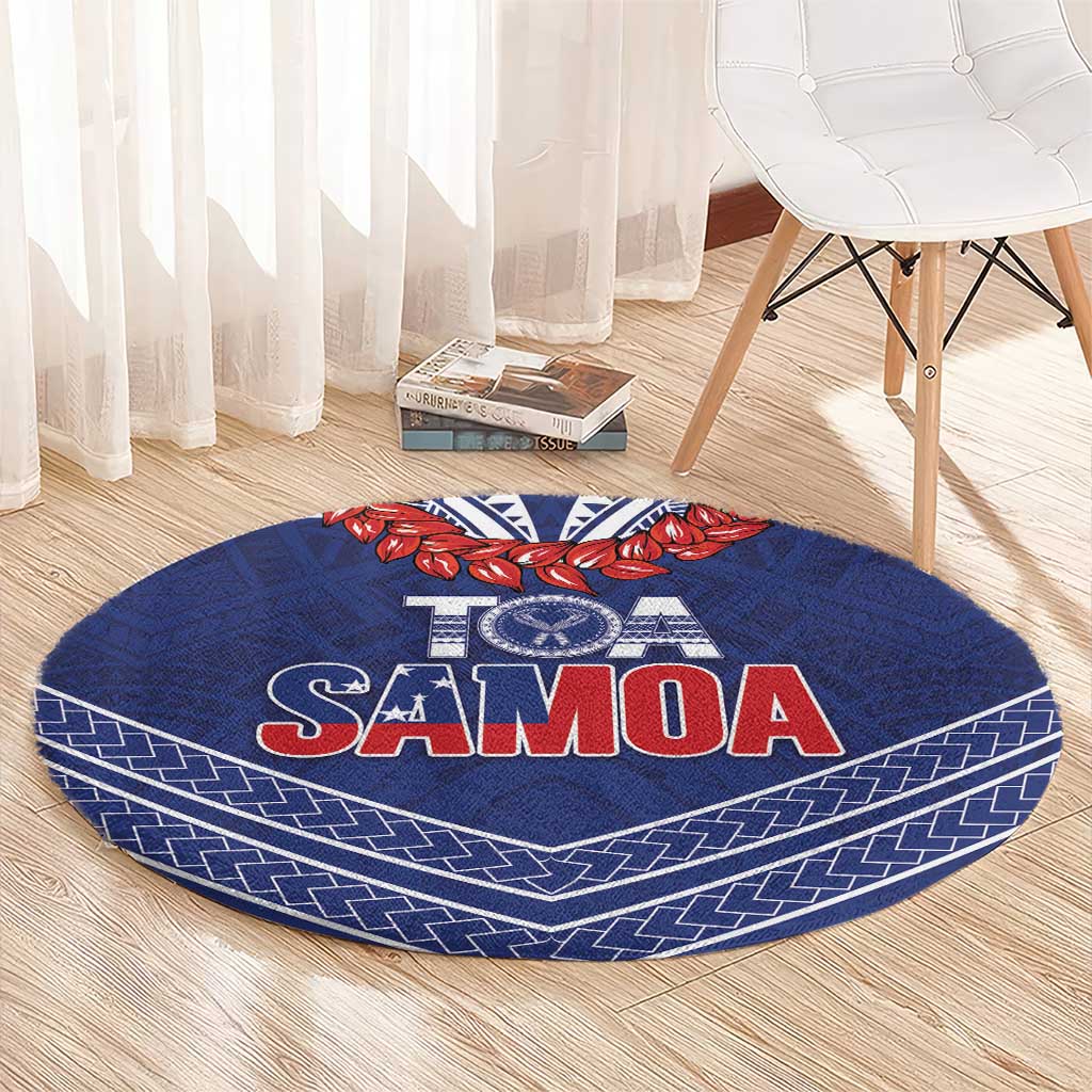 Toa Samoa Rugby Round Carpet Ulafala Mix Nifo'oti - Polynesian Pride