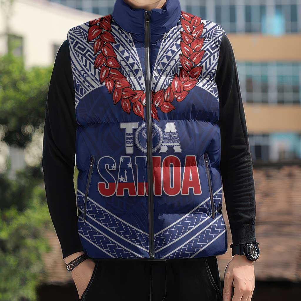 Toa Samoa Rugby Custom Sleeveless Puffer Jacket Ulafala Mix Nifo'oti - Polynesian Pride
