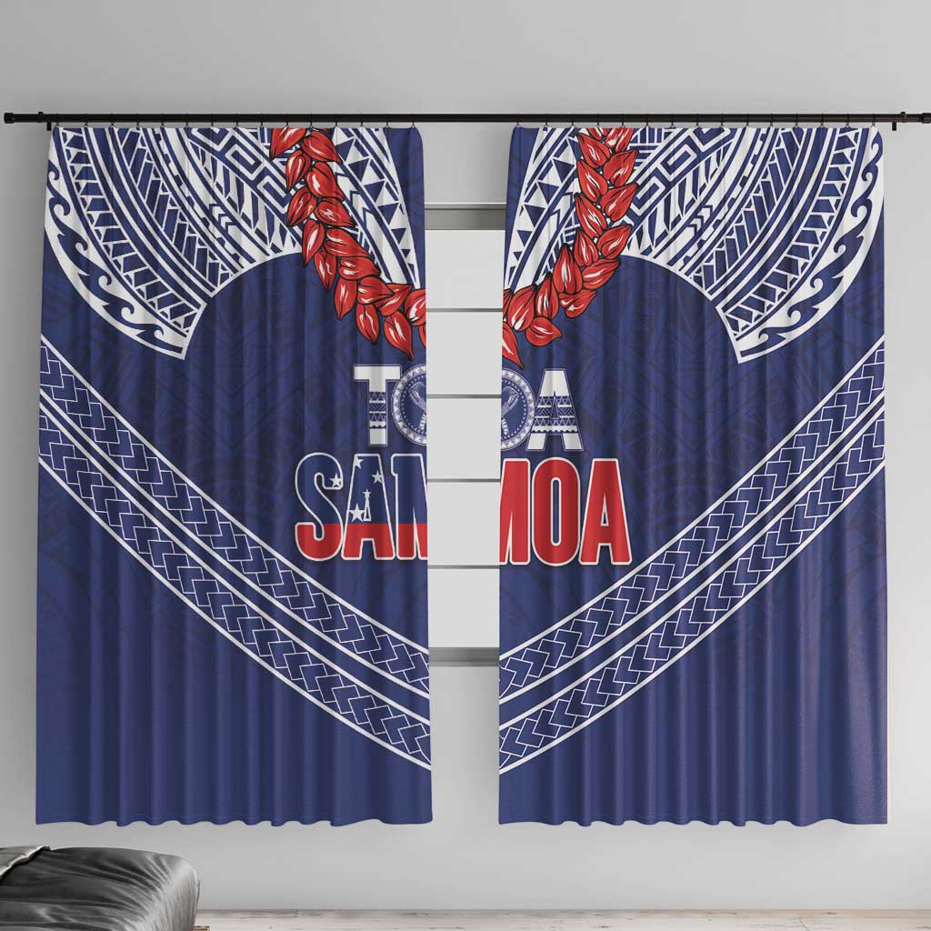 Toa Samoa Rugby Window Curtain Ulafala Mix Nifo'oti - Polynesian Pride