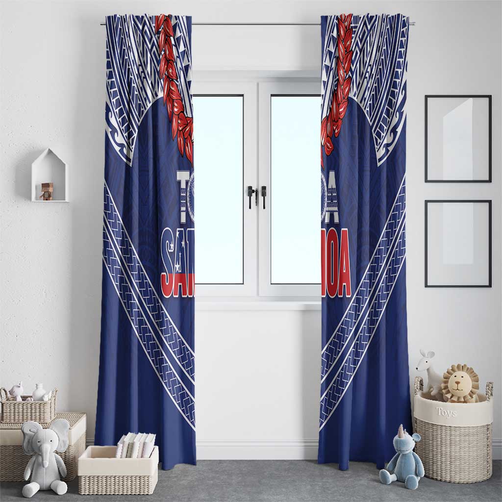 Toa Samoa Rugby Window Curtain Ulafala Mix Nifo'oti - Polynesian Pride