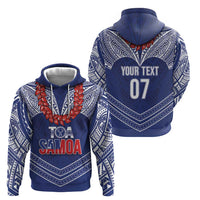 Toa Samoa Rugby Custom Zip Hoodie Ulafala Mix Nifo'oti - Polynesian Pride