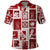 Hawaii Christmas Retro Patchwork Polo Shirt Red LT7 Red - Polynesian Pride