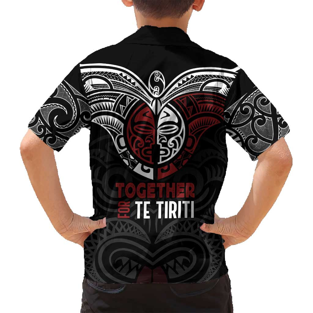 Maori Hongi Toitu Te Tiriti Family Matching Tank Maxi Dress and Hawaiian Shirt Tangata Tiriti Stand With Tangata Whenua