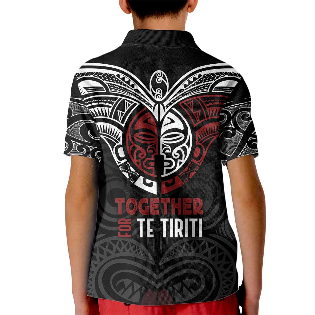 Maori Hongi Toitu Te Tiriti Kid Polo Shirt Tangata Tiriti Stand With Tangata Whenua LT7 - Polynesian Pride