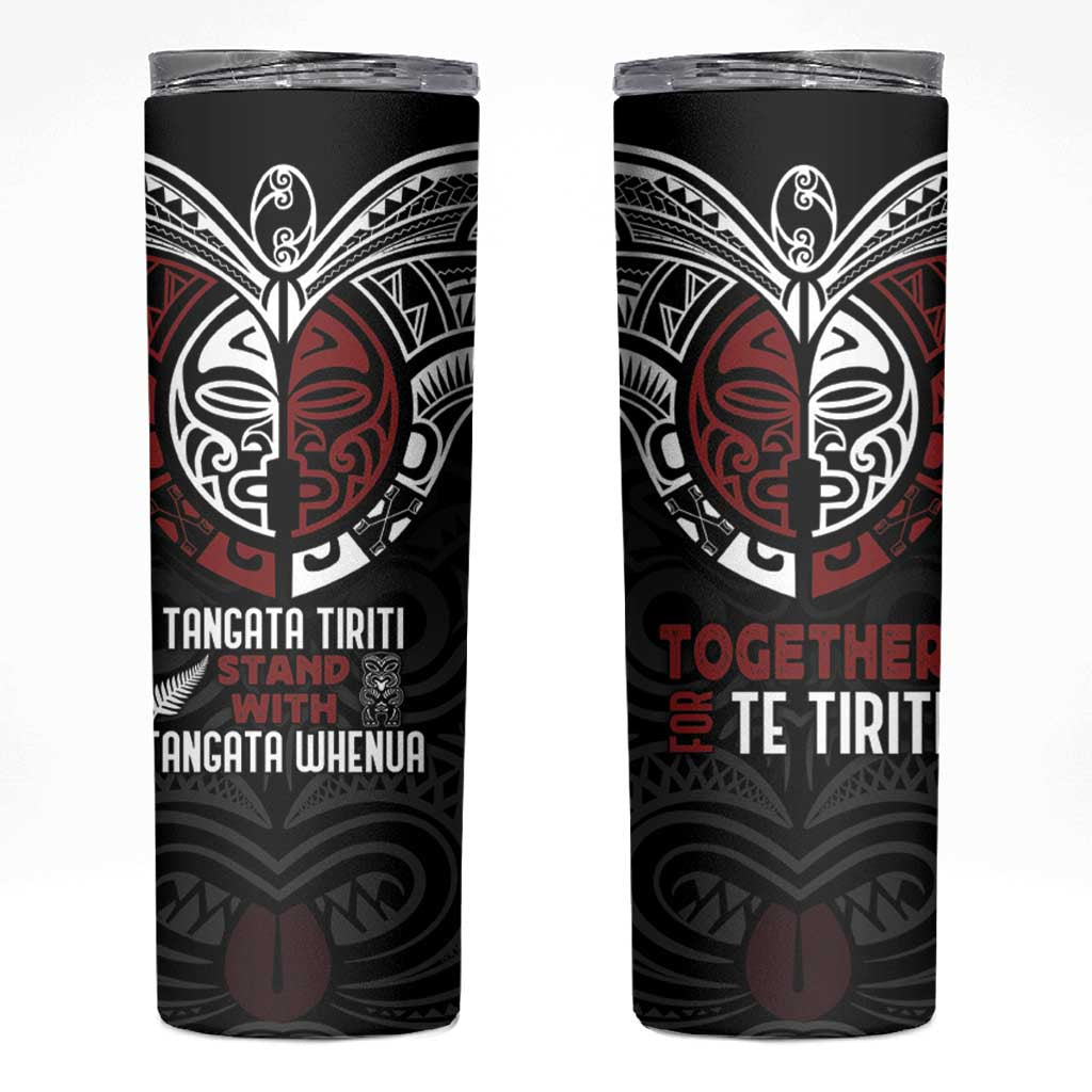 Maori Hongi Toitu Te Tiriti Skinny Tumbler Tangata Tiriti Stand With Tangata Whenua