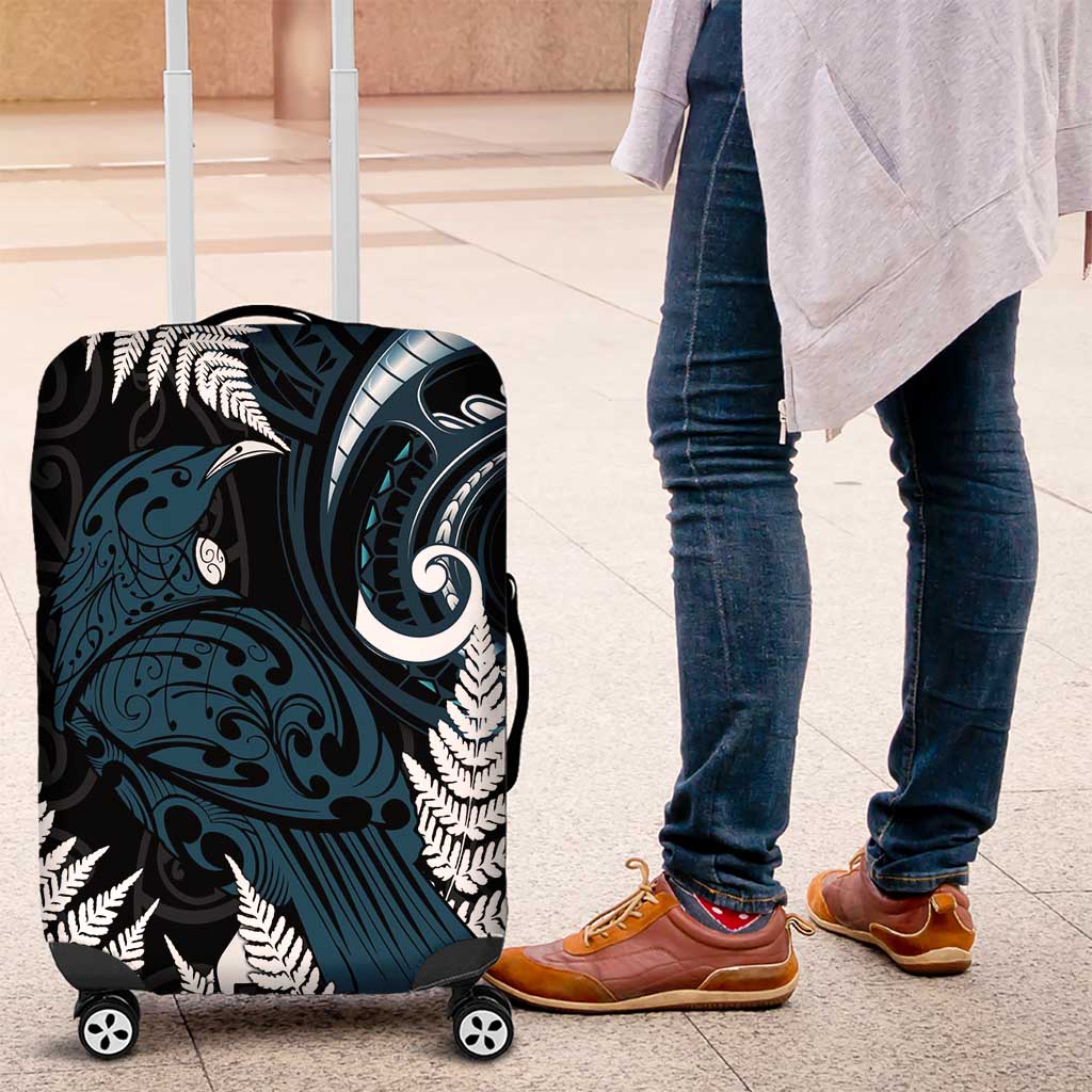 New Zealand Tui Bird Luggage Cover Maori Kowhaiwhai