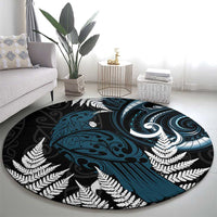 New Zealand Tui Bird Round Carpet Maori Kowhaiwhai LT7 - Polynesian Pride