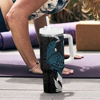 New Zealand Tui Bird Tumbler With Handle Maori Kowhaiwhai