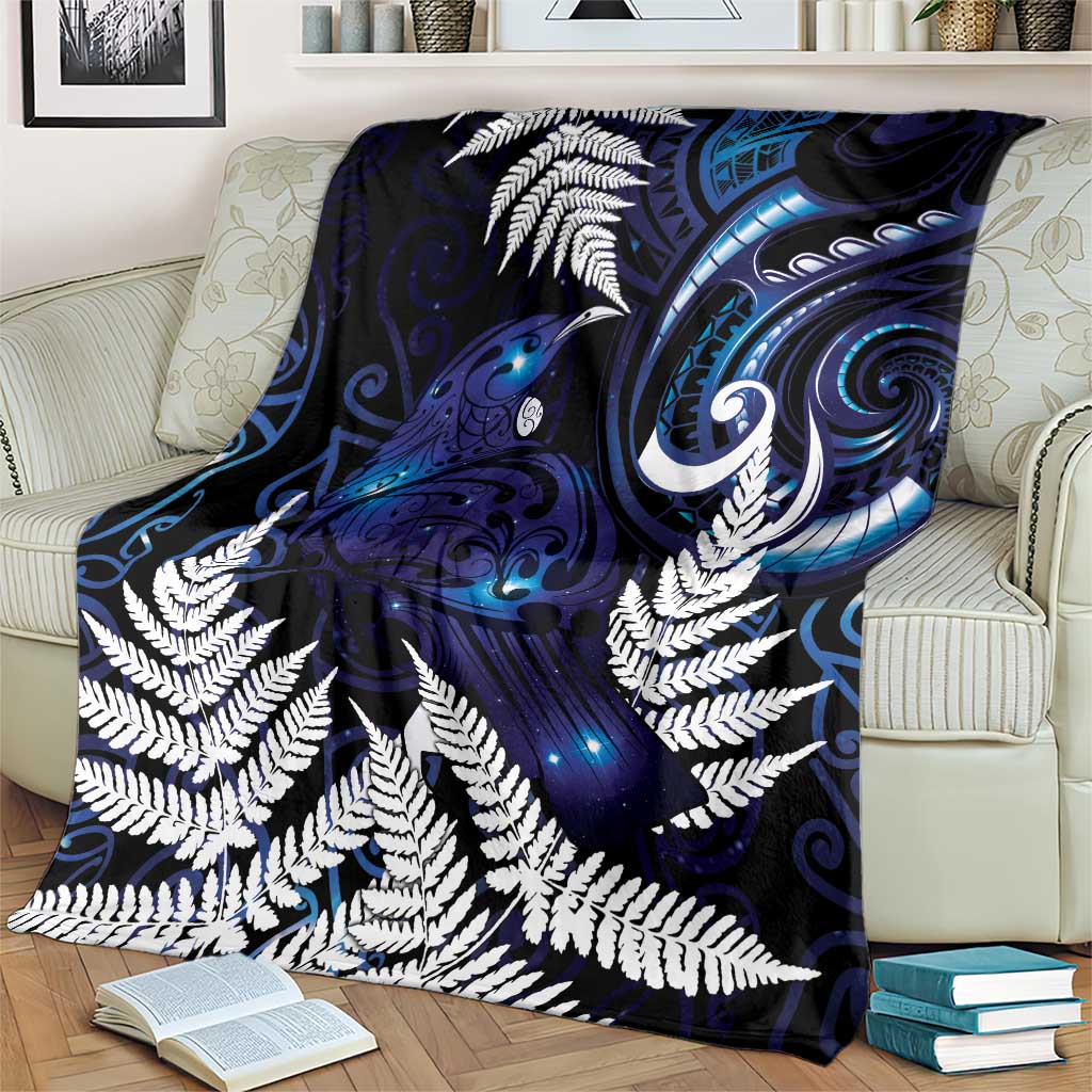 New Zealand Maori Matariki Blanket Tui Bird Galaxy