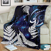 New Zealand Maori Matariki Blanket Tui Bird Galaxy