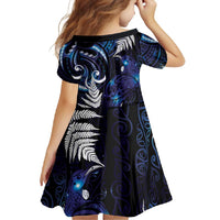 New Zealand Maori Matariki Family Matching Off Shoulder Maxi Dress and Hawaiian Shirt Tui Bird Galaxy