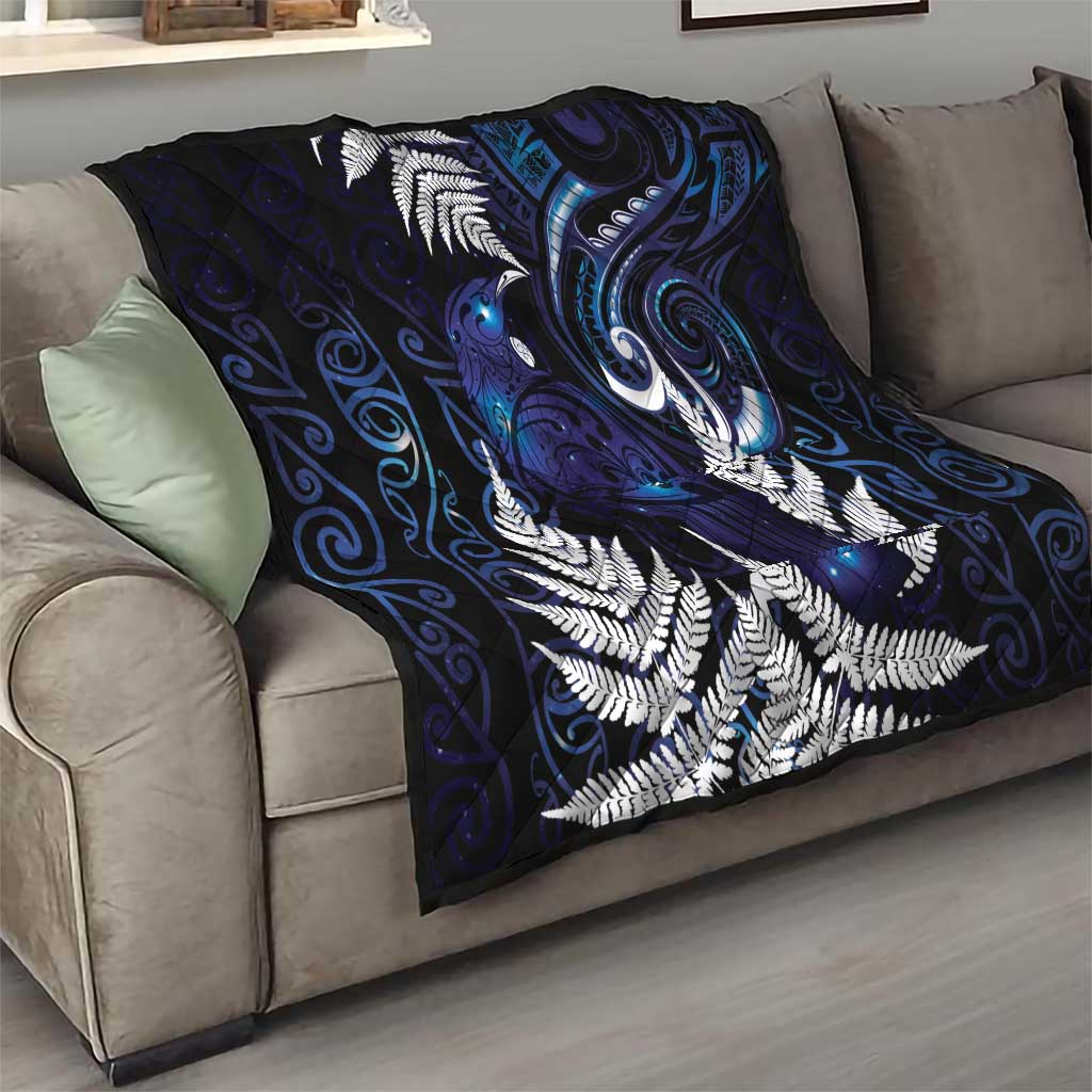 New Zealand Maori Matariki Quilt Tui Bird Galaxy