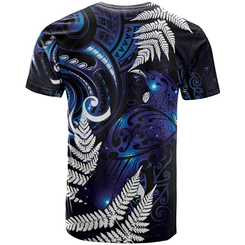 New Zealand Maori Matariki T Shirt Tui Bird Galaxy