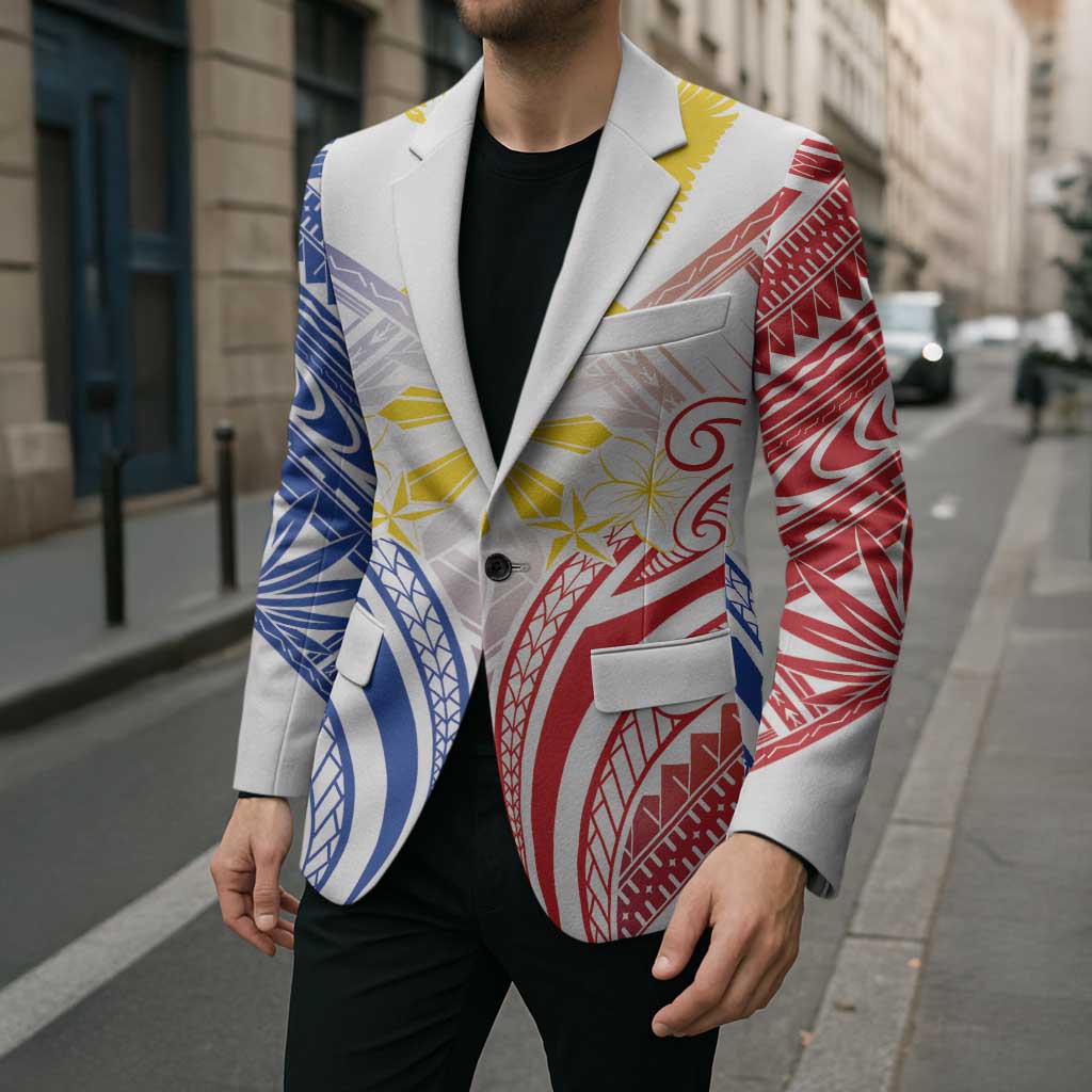 Philippines Tribal Sun Personalized Blazer Hunting Eagle