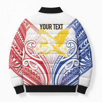 Philippines Tribal Sun Personalized Bomber Puffer Jacket Hunting Eagle