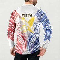 Philippines Tribal Sun Personalized Button Sweatshirt Hunting Eagle