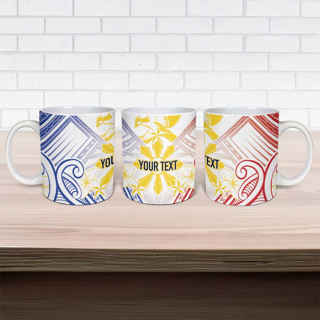Philippines Tribal Sun Personalized Ceramic Mug Hunting Eagle
