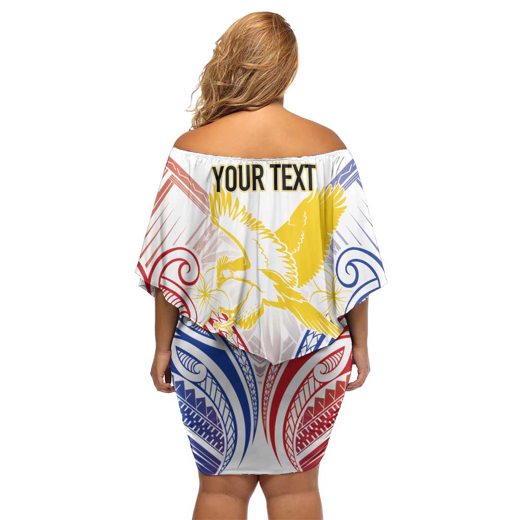 Philippines Tribal Sun Personalized Family Matching Off Shoulder Short Dress and Hawaiian Shirt Hunting Eagle