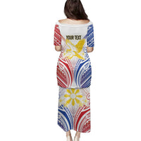 Philippines Tribal Sun Personalized Family Matching Puletasi and Hawaiian Shirt Hunting Eagle LT7 - Polynesian Pride