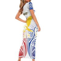 Philippines Tribal Sun Personalized Family Matching Short Sleeve Bodycon Dress and Hawaiian Shirt Hunting Eagle