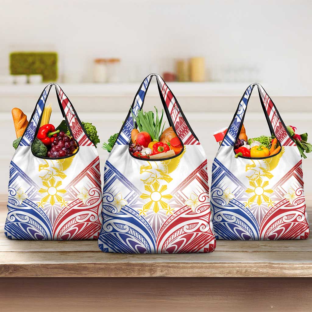 Philippines Tribal Sun Grocery Bag Hunting Eagle