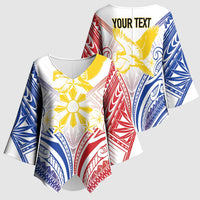Philippines Tribal Sun Personalized Kimono Sleeve Blouse Hunting Eagle