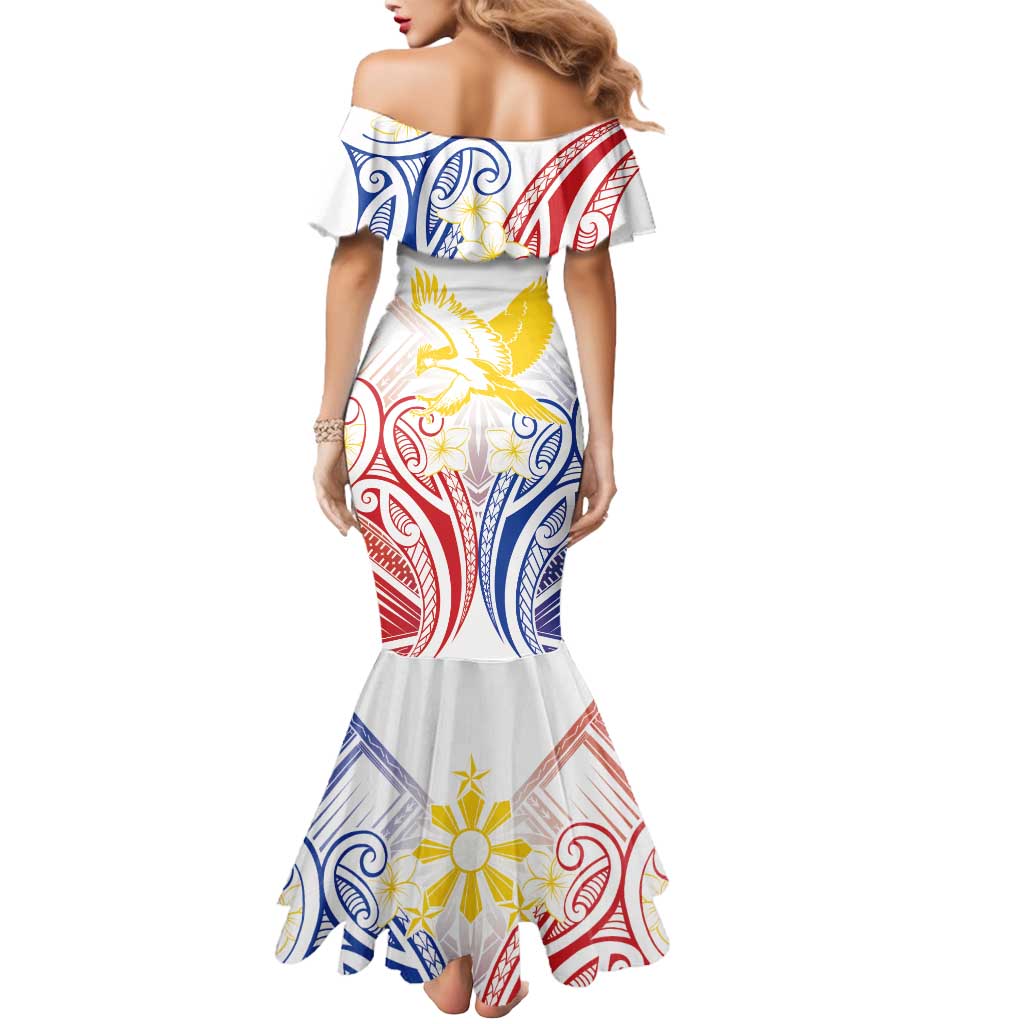Philippines Tribal Sun Personalized Mermaid Dress Hunting Eagle