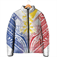 Philippines Tribal Sun Personalized Padded Jacket Hunting Eagle