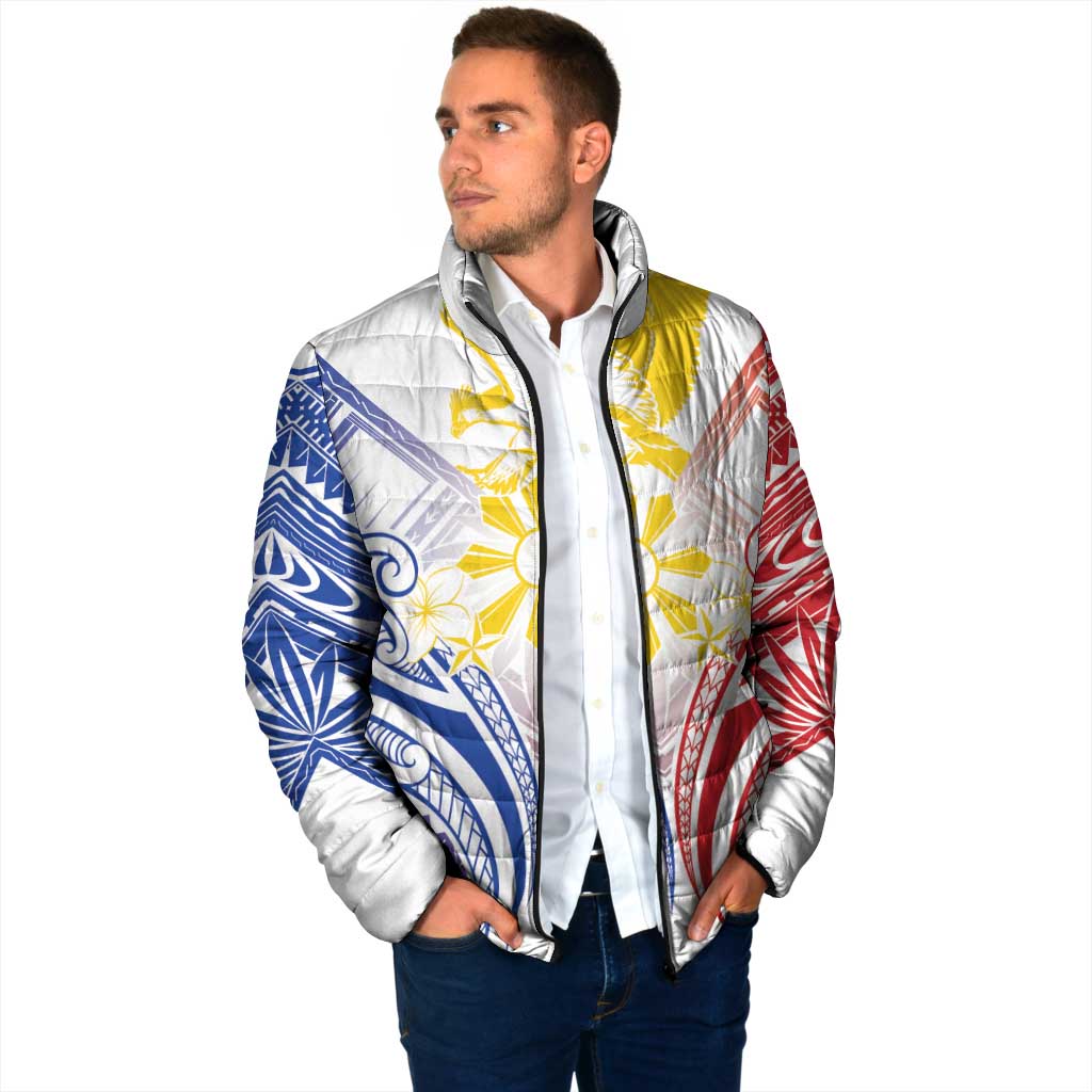 Philippines Tribal Sun Personalized Padded Jacket Hunting Eagle