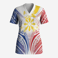Philippines Tribal Sun Personalized Scrub Top Hunting Eagle