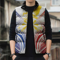 Philippines Tribal Sun Personalized Sleeveless Puffer Jacket Hunting Eagle
