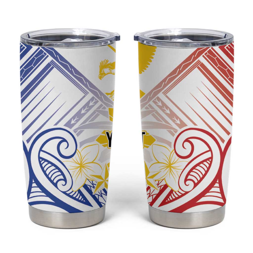 Philippines Tribal Sun Personalized Tumbler Cup Hunting Eagle
